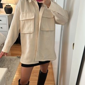 Abercrombie & Fitch Wool Blend Shacket Coat